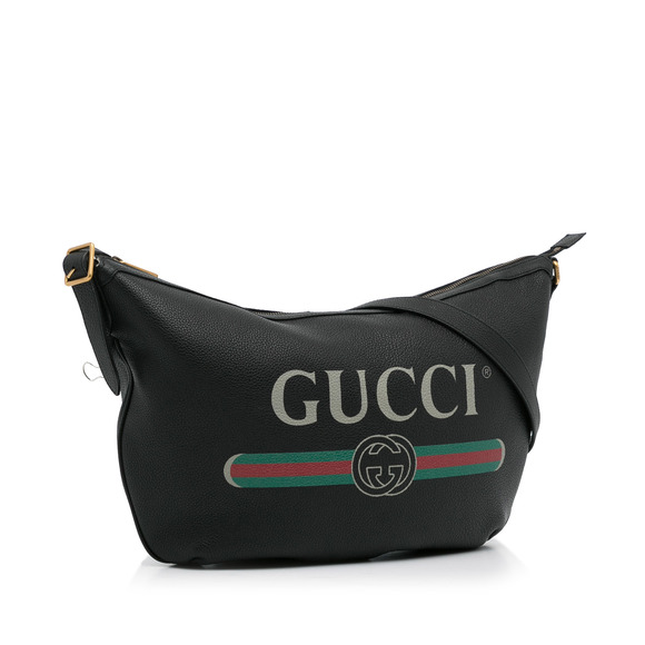 Pre-Loved Gucci Logo Half Moon Hobo - Picture 2 of 12